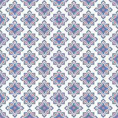 red blue flower ethnic abstract seamless pattern. design for background, wallpaper, carpet, cloth, batik, textile, embroidery, sarong, interior decoration, floor, curtain, fabric print, silk