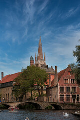 Fototapeta premium Canal of Bruges, a city in Belgium