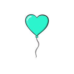 Heart-shaped balloon illustration for Valentine's Day design Perfect for cards, gifts, and romantic decor Bright and cheerful vector art