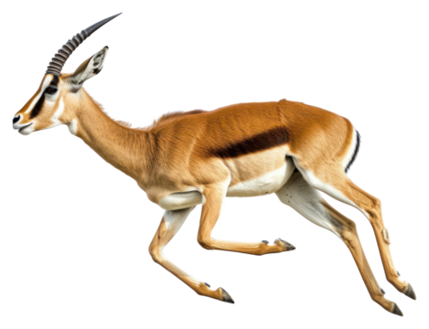 PNG Antelope running wildlife animal mammal.