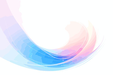 Blue and pink swirl on a white background. The swirl is made up of blue and pink colors flat vector illustration