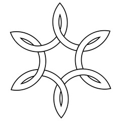 celtic trinity triquetra knot endless for tattoo icon logo. vector illustration.  