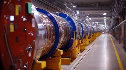 Fototapeta premium Artificial intelligence discovering a new particle in the Large Hadron Collider