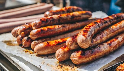Smoky Grilled Sausages: A BBQ Street Food Favorite