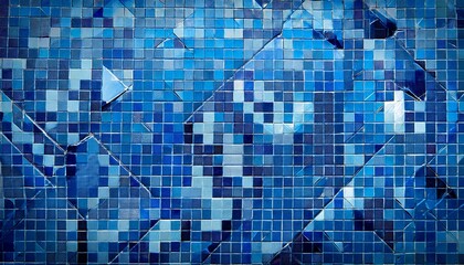 blue mosaic background