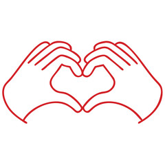 Hands forming a heart shape symbolizing love