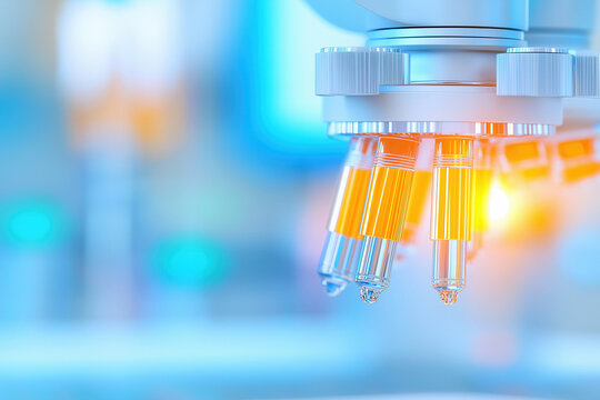 A scientist intently examining samples under a state-of-the-art microscope in a well-lit laboratory, showcasing innovation and dedication to Rare Disease Day and National STEM Month