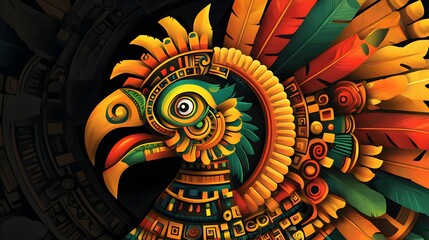Fototapeta premium AZTEC CONCEPT ILLUSTRATION 