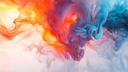 Abstract Colorful Ink Swirl  Orange  Blue  Purple  Red  Background Texture