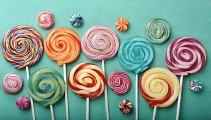 candy on a wooden background