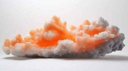 Abstract Orange and Gray Cloud Formation  3D Render  Texture  Background