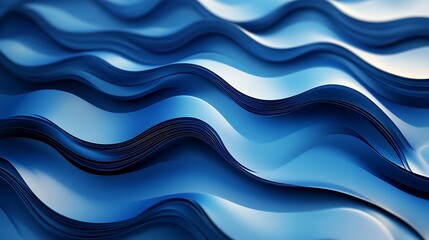 Fototapeta premium Abstract blue wave art texture high resolution background
