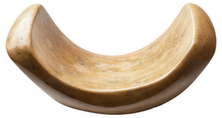 PNG Wooden boat-shaped object with a curved design