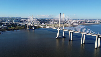 ponte vasco da gama, lisboa, portugal, imagens a&eacute;reas