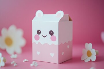 Charming Kawaii Milk Carton