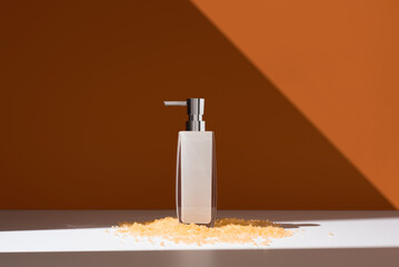 Elegant liquid soap dispenser and crystal salt display