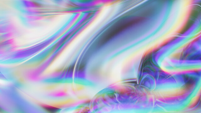 Colorful 3D neon light refractions on a seamless background