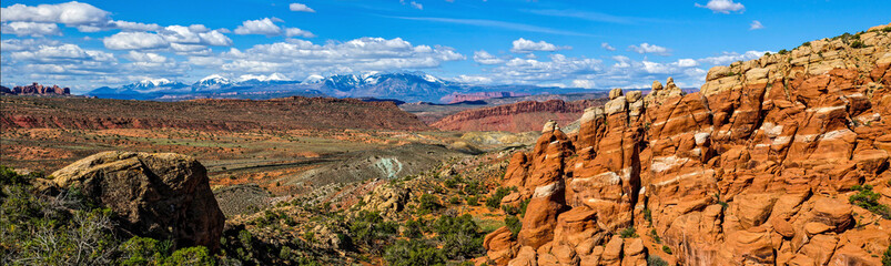 Red rock canyon panoramic landscape
