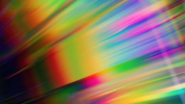 Vibrant 3D Refraction Light Lines Illustration with Colors