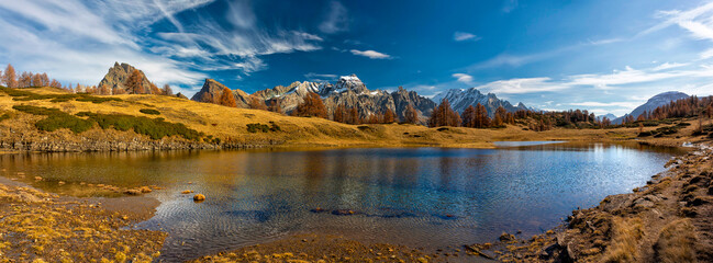lake in autumn mountains