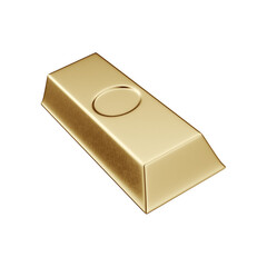 3D Asset Gold Bar with Isolated Background