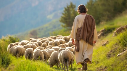 Jesus is leaving 99 sheep behind in the field and going to the lost one to bring him back