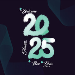 Festive 2025 New Year Design ,Celebrate 2025 Text Effect ,Vibrant New Year Typography