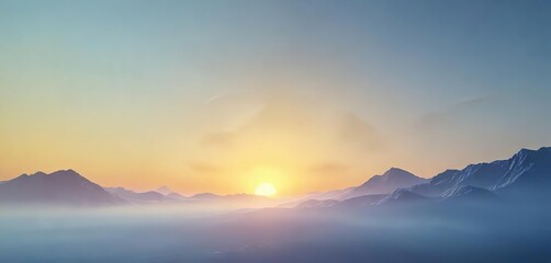 Obraz premium Soft blue and yellow hues blending together in a colorful gradient, calming color scheme, gradient effect