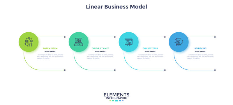 Modern Business Infographic Vector Template