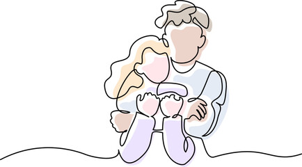 Valentines day romantic design. Woman and man hugs. Love of young couple,
