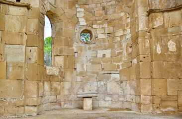 Roman ruin and alter at Gortyn, Crete, Greece