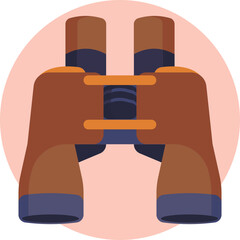 The binoculars icon represents the ability to observe and explore distant places, perfect for geographic research, nature watching, or outdoor adventures.