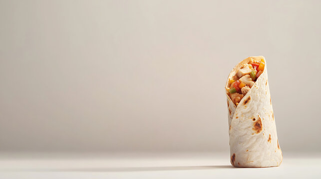 delicious Mexican flauta featuring rolled tortilla filled with chicken and colorful vegetables, perfect for tasty meal