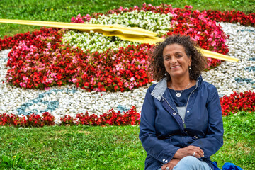 Beautiful smiling Latin American middle-aged woman