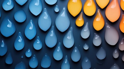 Seamless Waterdrop Pattern on Abstract Background