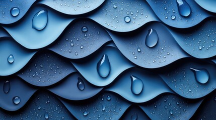 Seamless Waterdrop Pattern on Abstract Background