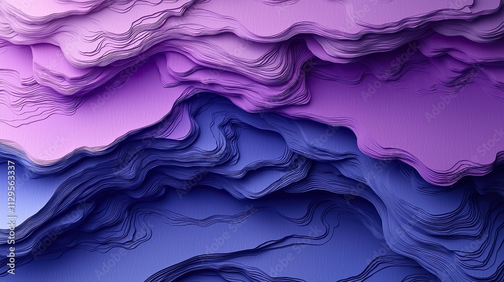 Poster colorful abstract layers create a mesmerizing visual display of wavy textures and gradients in shade