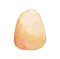 Handcrafted watercolor abstract shape in warm orange and beige tones. Perfect for modern art prints, branding, packaging, stationery, and creative projects.