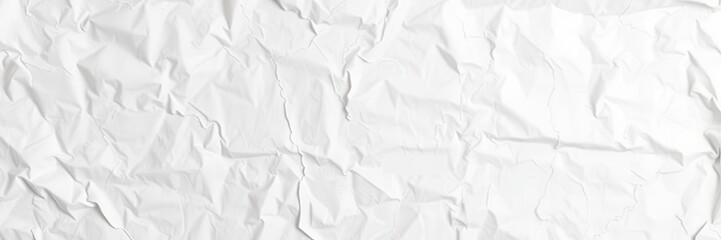 Fototapeta premium Blank white crumpled poster texture background with creases and wrinkles, white, texture