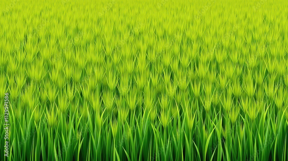 Wall mural Bright green seamless grass border perfect for design projects, grass, vector