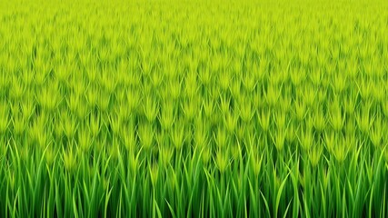 Obraz premium Bright green seamless grass border perfect for design projects, grass, vector