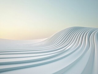 Softly diffusing circles merging into tranquil lines, striking white background, harmonious expression of unity.