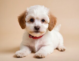 Obraz premium cute dog puppy isolated on a colored background