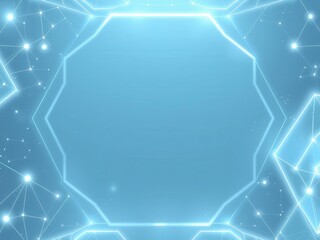 Fototapeta premium Futuristic white geometric pattern with glowing lights and abstract shapes, innovation, geometric, pattern