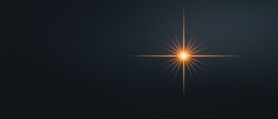 Black background with a bright orange star in the center.