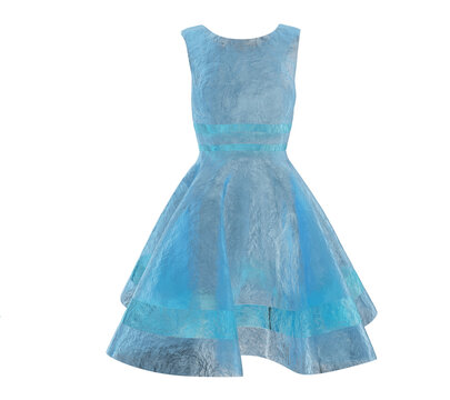 recommend clip art: 3d rendered frozen light blue dress isolated on transparent background