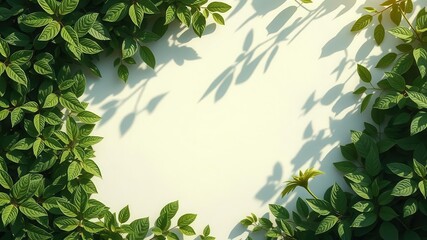 Obraz premium Realistic shadow effect of a tree casting shadows on the ground, concept, template