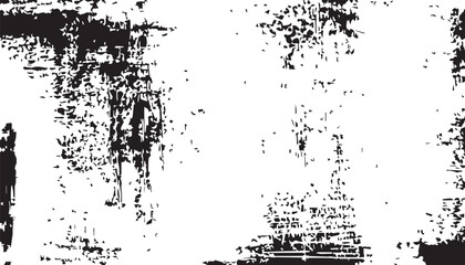 Obraz premium Grunge background. Black and white vector. Abstract texture of dust, dirt, stains. Grunge overlay layer. Distressed texture. Rough, scratch, splatter grunge pattern.