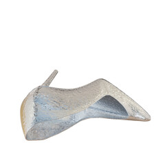 3D rendered fantasy frozen elegant high heel shoe isolated on transparent background