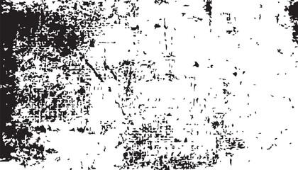 Fototapeta premium Grunge background. Black and white vector. Abstract texture of dust, dirt, stains. Grunge overlay layer. Distressed texture. Rough, scratch, splatter grunge pattern.